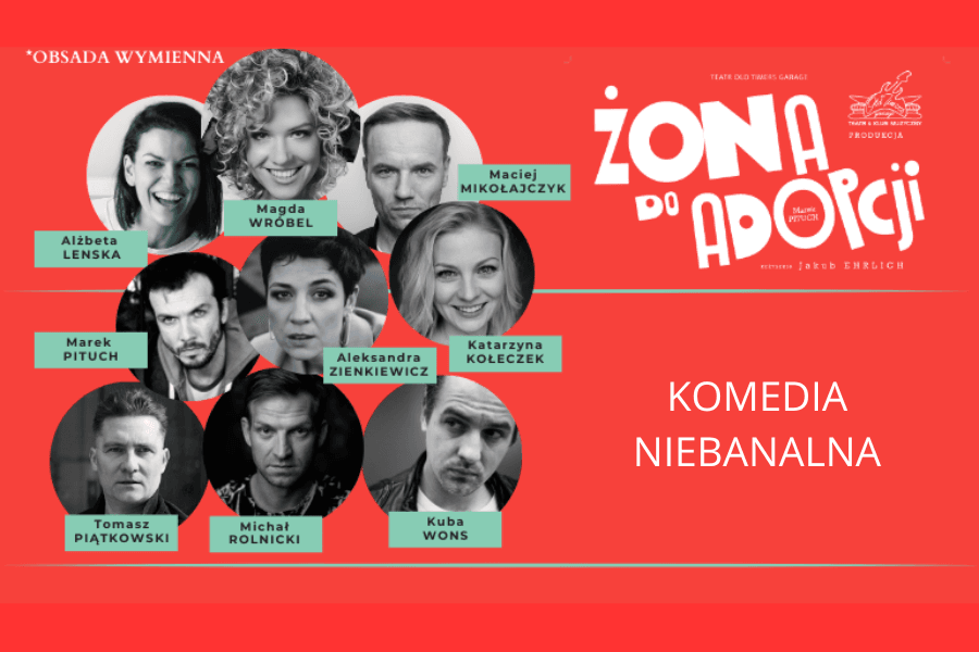 Plakat spektaklu Żona do adopcji