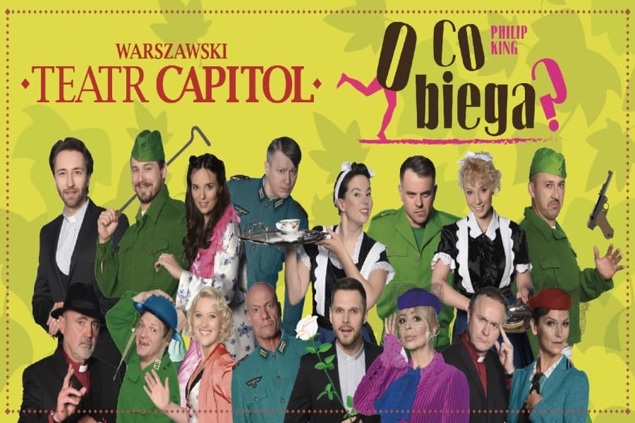Grafika spektaklu O co biega